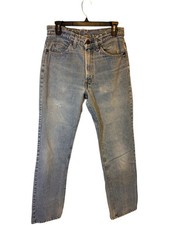 Vintage 1980s Levis 509 Jeans Mens 33 X 34 USA Orange Tab Faded Workwear