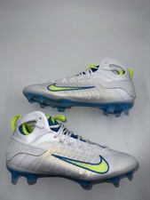 Nike Huarache 9 Elite Mid LAX SE Cleats White Blue Volt FV6149-100 Men's Pick Si