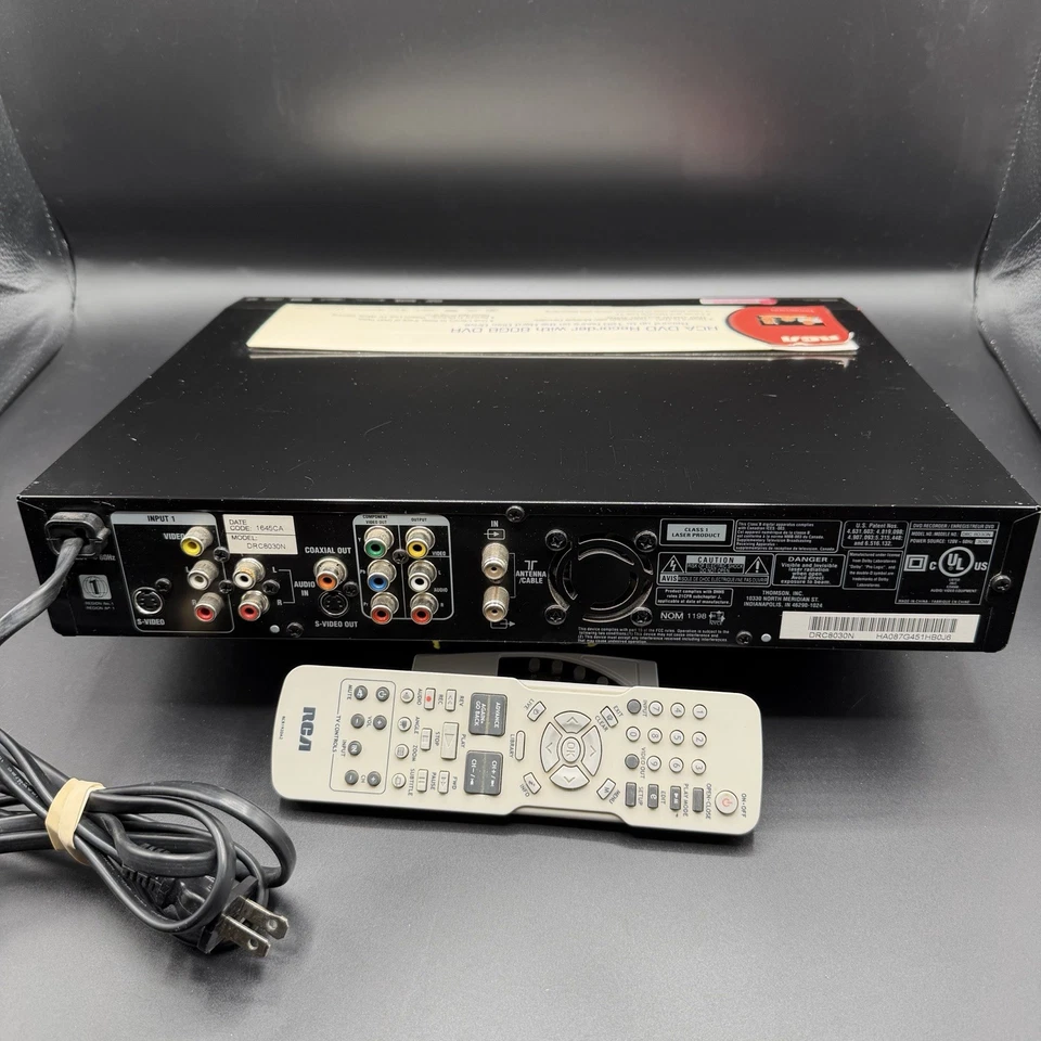 RCA DRC8030N DVD Recorder 80GB DVR w Remote Progressive Scan Player- TESTED - Image 3 of 3