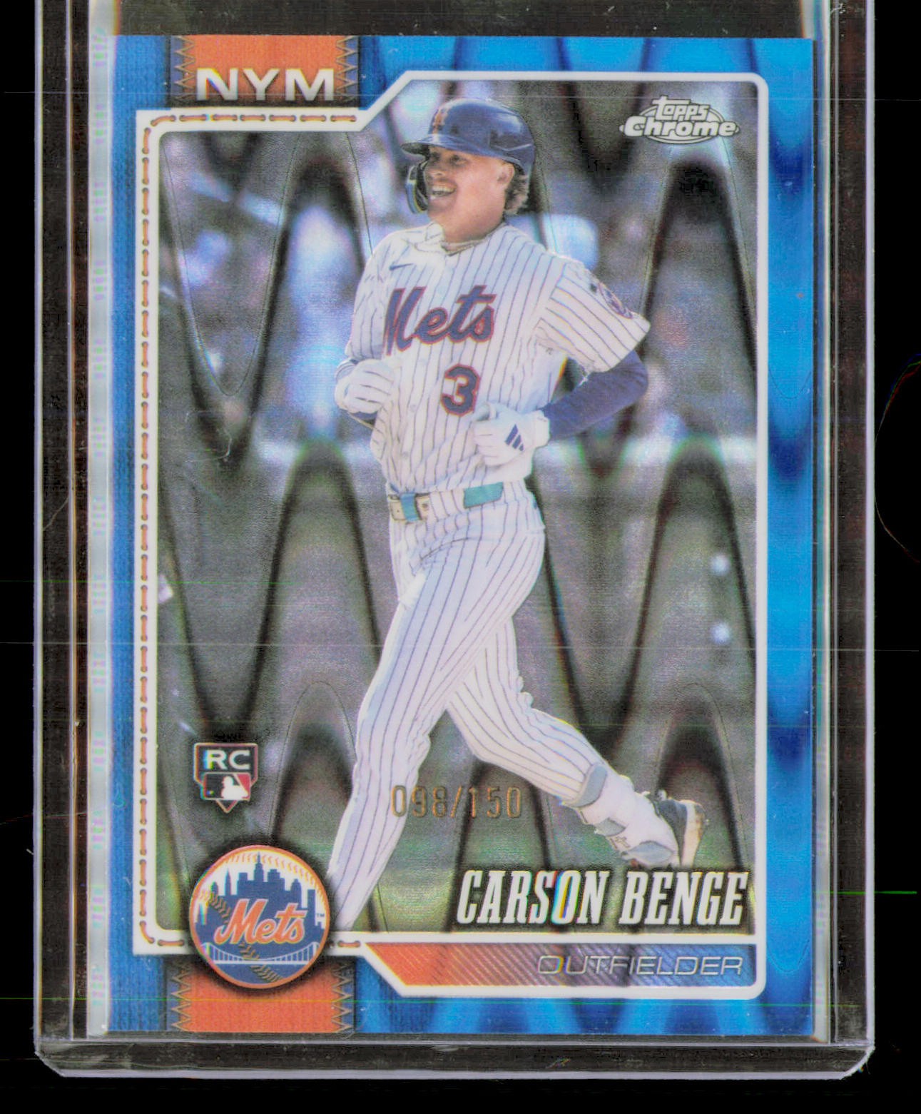2026 Topps Chrome Carson Benge Blue Raywave Refractors #/150 #87