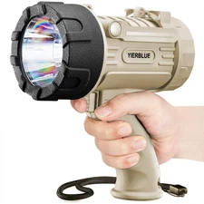 Rechargeable Spotlight Flashlight with 99,000 High Lumen LED, IP67 Waterproof...