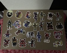 50pcs Five Nights at Freddy's Waterproof Stickers Bottles ,Laptop Etc NEW