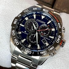 CITIZEN PROMASTER CB5034-82L ECO-DRIVE RADIO CONTROLLED LAND 200M BLUE DIAL