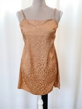 Urban Outfitters Copper Orange Snake Print Mini Slip Dress Medium Clubbing