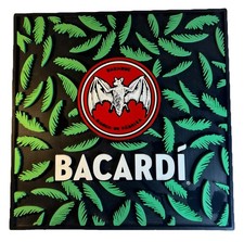 Bacardi Rum XL Bat & Palm Leaf's Beer Rubber Bar Spill Mat for tap Kegerator