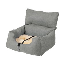 Small Dog Booster Car Seat Bed, Portable Elevated Puppy Travel Car Seat w/Tether