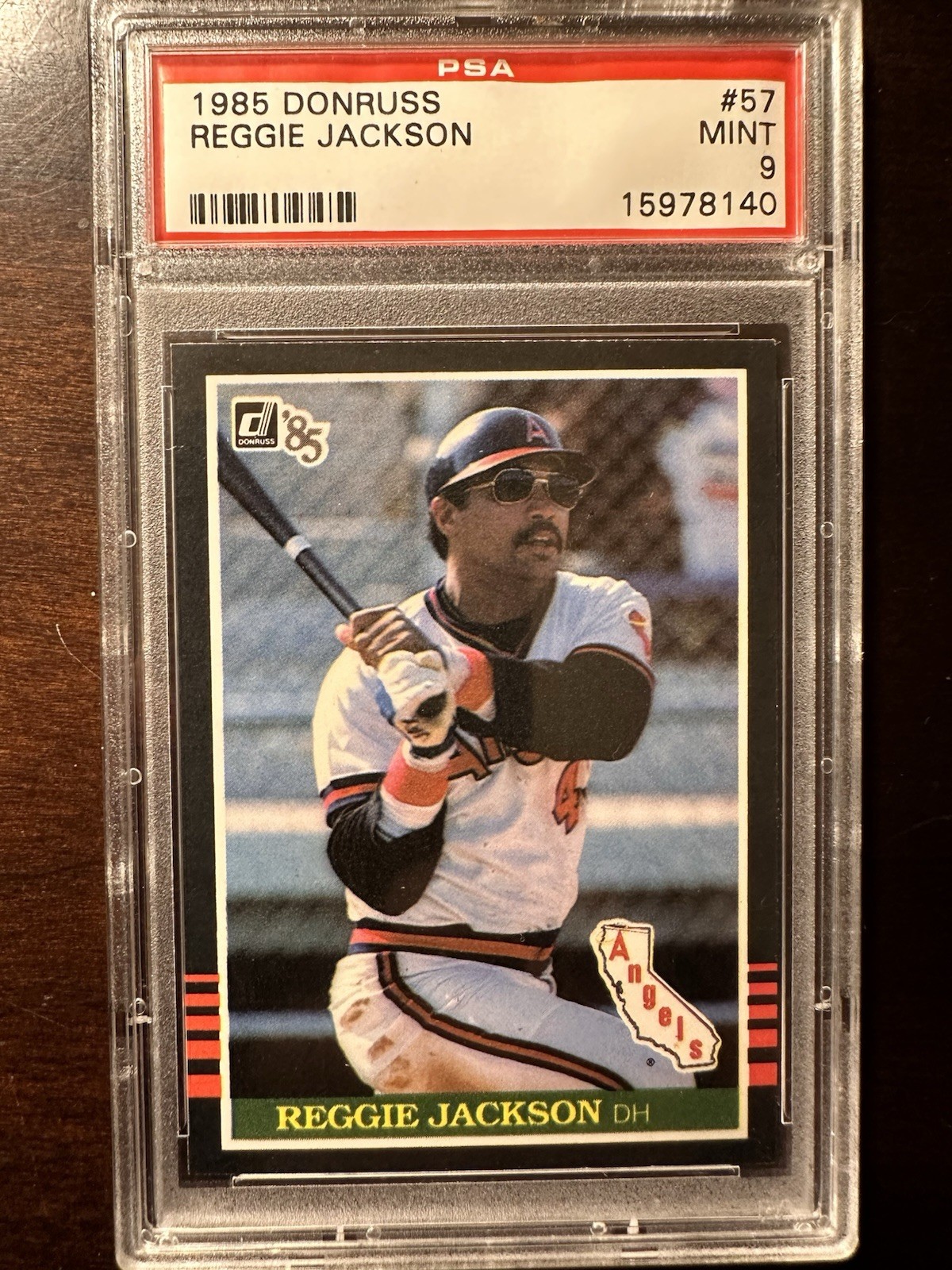 1985 Donruss #57 Reggie Jackson PSA 9