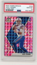2020 Panini Mosaic #242 Jake Fromm Camo Pink PSA 10