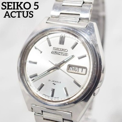 Seiko Actus Automatic Watch Vintage 1976 21 Jewels 7019 8010 wrist 18cm