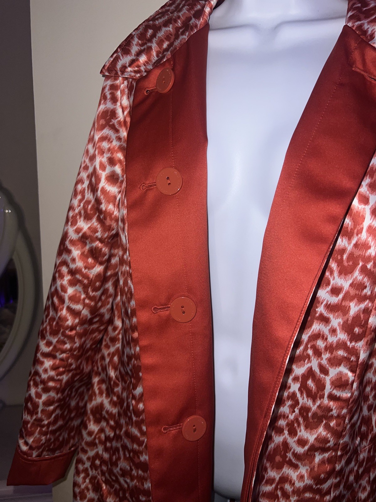 Dennis Basso Reversible Solid Orange & Beige Spot… - image 5