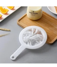 Kitchen Tool Ultra-Fine Nylon 400 Mesh Strainer 10 In Plastic Sieve Fine handle