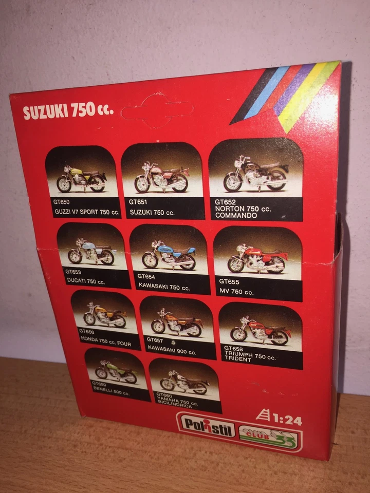 Polistil Le Regine della Strada 1/24 SUZUKI 750 cc. Diecast GT651 SIN USAR, EN CAJA, 1979 Foto 2 de 4