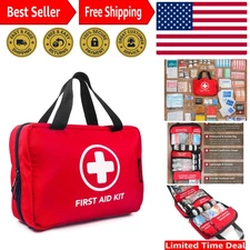 Multi-Purpose 330-Piece First Aid Kit - Ideal for Camping, Hiking, and Travel