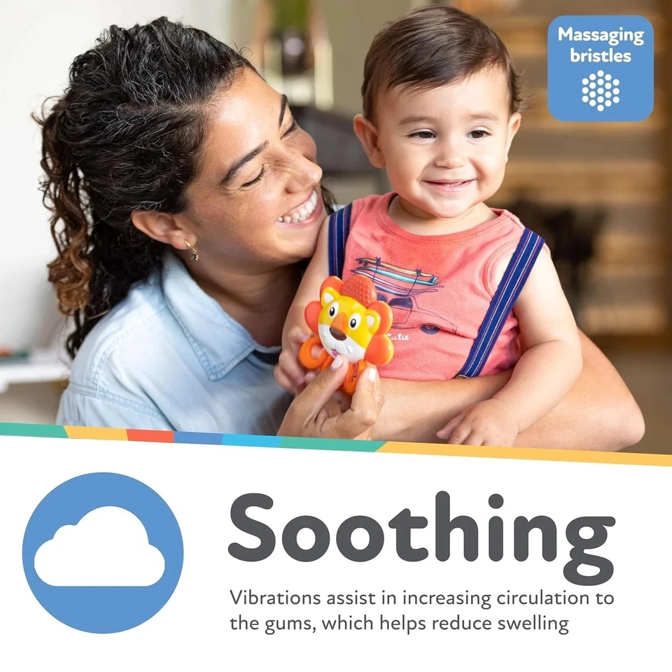 Nuby Vibe-eez Vibrating Teether - Battery Powered - Textured Surface and Easy to - Image 2 of 4