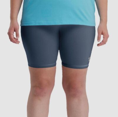 Reebok Women's Blue Identity Logo Bike Shorts Plus Size 1X