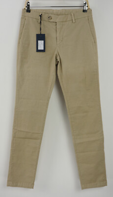 New Beable Alexander Mens 31 x 30 Light Brown Woven Cotton Blend Flat Chino Pant