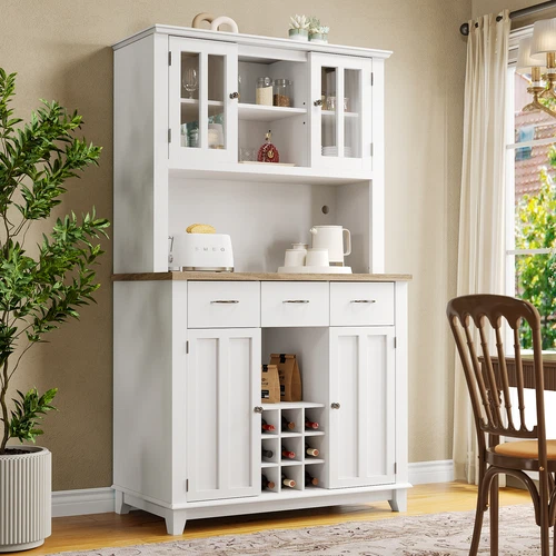 179cm Küchenschrank,Hochschrank Vorratsschrank Buffetschrank mit LED-Beleuchtung - Bild 1 von 14