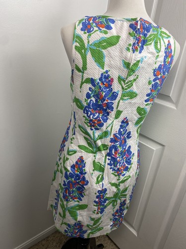 Lilly Pulitzer Ricci Shift Size 6 Fresh Cut Blue Bonnets Beachy Resort Old Money - Picture 6 of 14