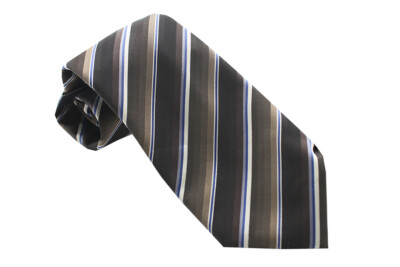 John Ashford New Beige Multi Edi Stripe Tie OS $39.5