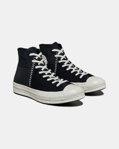 奏ページ Converse Chuck 70 Crafted Leather High Black Egret Sneakers
