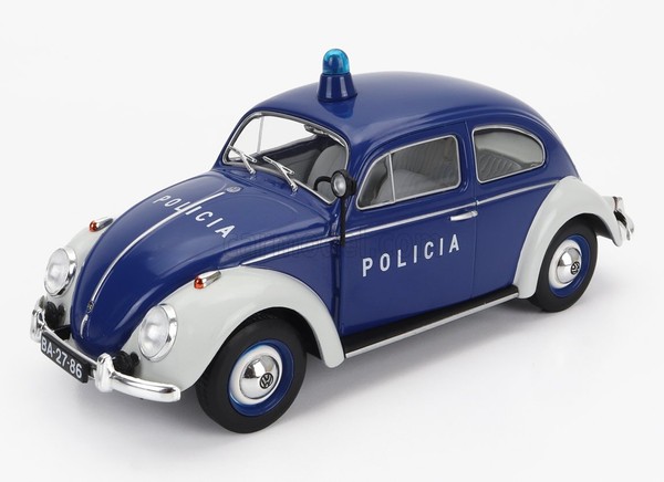 Modellauto Statisch Volkswagen Beetle Kafer KÄFer Portugal Polizei 1/24-image