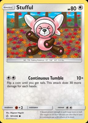 Pokemon Stufful (181/277) Cosmic Eclipse LP