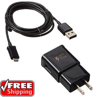 Samsung Original OEM BLACK Galaxy Fast Charger Cable S4 S6 S7 Note 4 5 J3 J5 J7