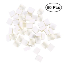 50pcs Watercolor Paint Pan Plastic Empty Drawing Half Pans for Painting