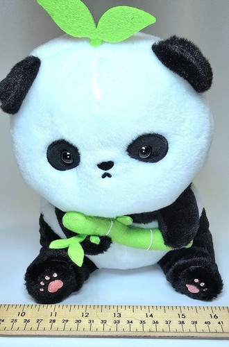 9 inch Miniso Plush Panda with Bamboo, Stuffed Animal, Giant Panda Doll - Picture 5 of 7