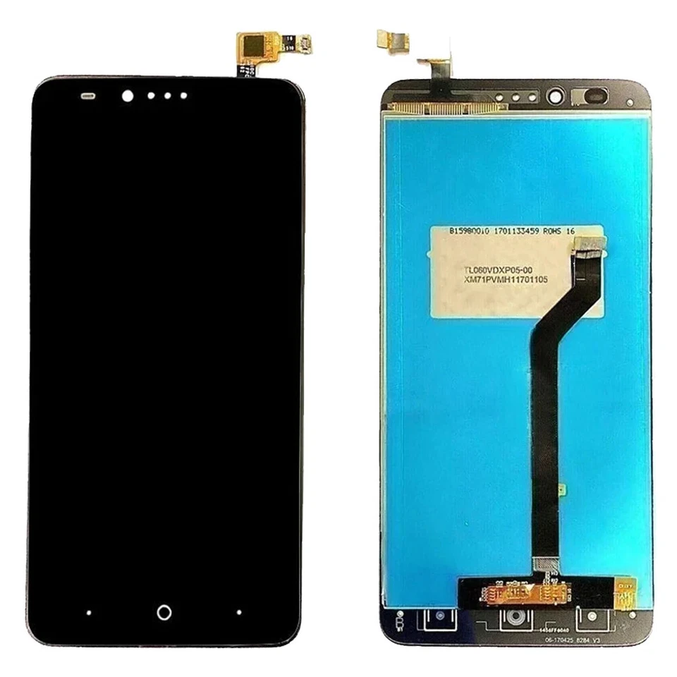 Digitalizador de pantalla táctil con marco pantalla LCD original de 6" para ZTE Zmax Pro Z981 Foto 2 de 4