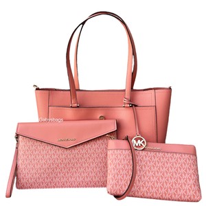 Michael Kors Maisie Large Pebbled Leather 3-in-1 Tote Bag Sherbert Pink MK Multi - Click1Get2 Deals&set=par&price_min=200&sale=mega Discount&set=par&discount=60 Or More&sale=mega Discount