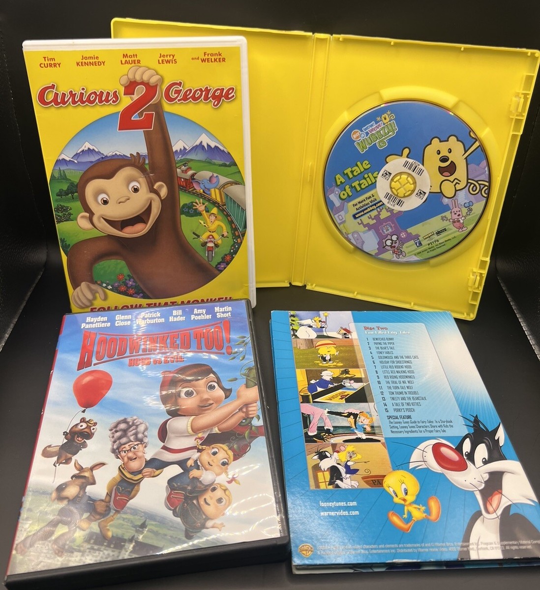 Wow Wow Wubbzy, Looney Tunes, Curious George, Hoodwinked Too (5
