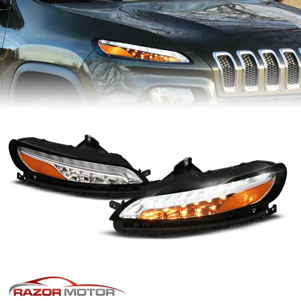 Luces de estacionamiento LED DRL de repuesto para Jeep Cherokee KL 2014-2018 lámparas de señal Foto 2 de 4