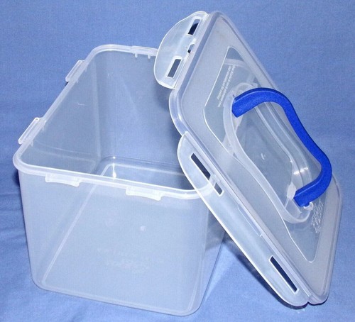 Lock & Lock Food Storage Container 6 Piece Set Plastic Clear with Blue - New! - Picture 4 of 9