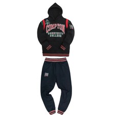 Men's Black Hooded Sweatshirt and Joggers Set Casual Tracksuit COMPTON
