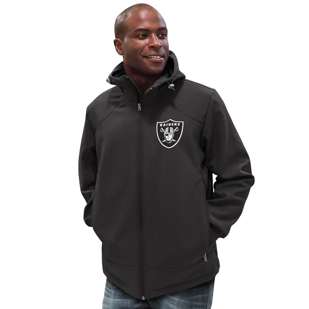 Las Vegas Raiders NFL First Down Soft Shell Bonded Hooded FZ