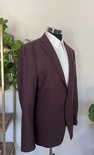 Michael Kors Mens Two Button Unstructured Blazer Wool Sport Coat Jacket Size 44L - Picture 3 of 10