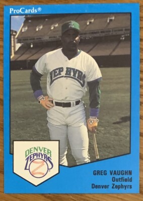 1989 ProCards Minor League Team Sets - Greg Vaughn #36 (RC) for