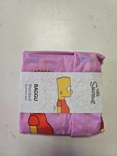 BAGGU The Simpsons Bart Baggu Standard Pink Reuseable Bag NWT HTF Rare