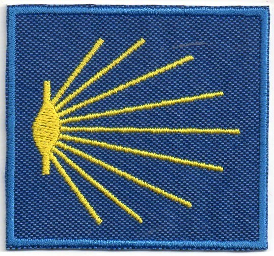 PATCH RICAMO TOPPA CONCHIGLIA DEL PELLEGRINO SANTIAGO DE COMPOSTELA CAMMINO