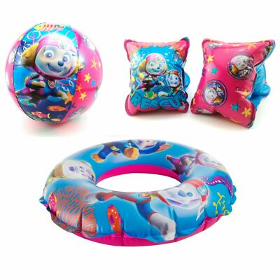 Paw Patrol Girls Inflatable Armbands Swim Ring Arm Bands Goggles