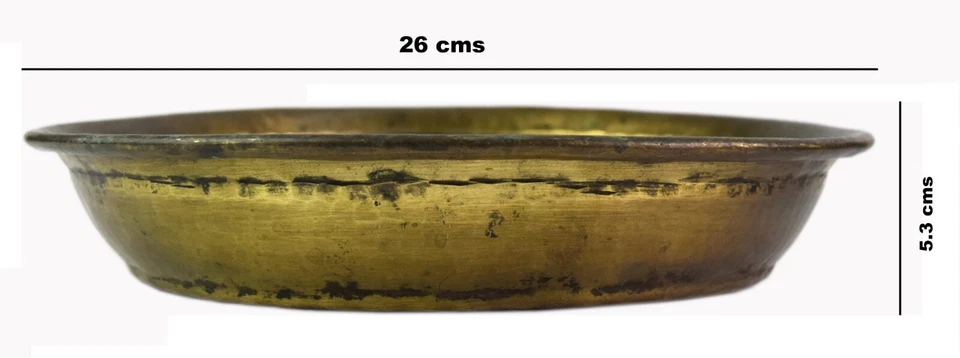 Ottone Indiano Colino Old Kitchen Utilità Grians/Impulsi / Grano Setaccio. - Immagine 2 di 4