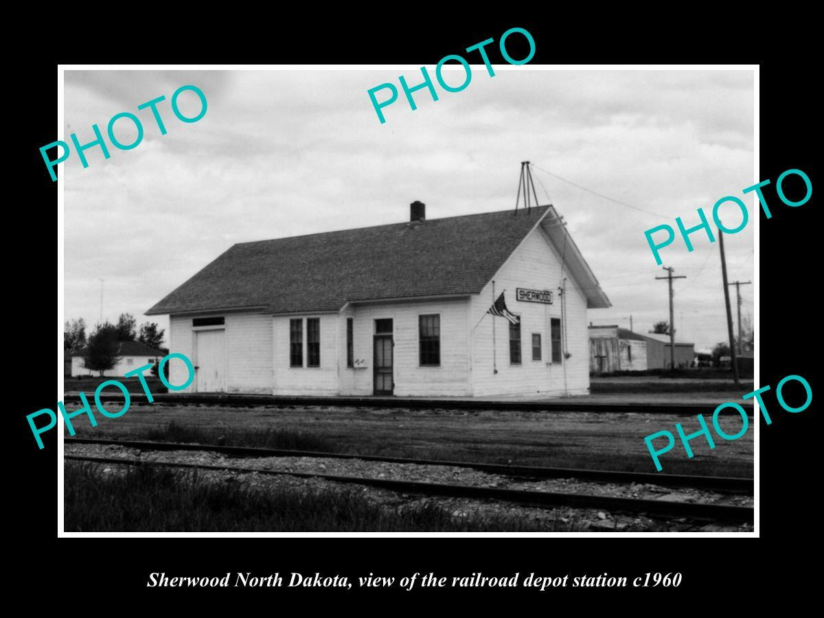 OLD 8x6 HISTORIC PHOTO OF SHERWOOD NORTH DAKOTA THE RAILROAD DEPOT c1960 eBay