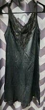 Vintage 1970  s JEUNIQUE Sleeveless Black Nightgown Slip Intimate Fashions Small