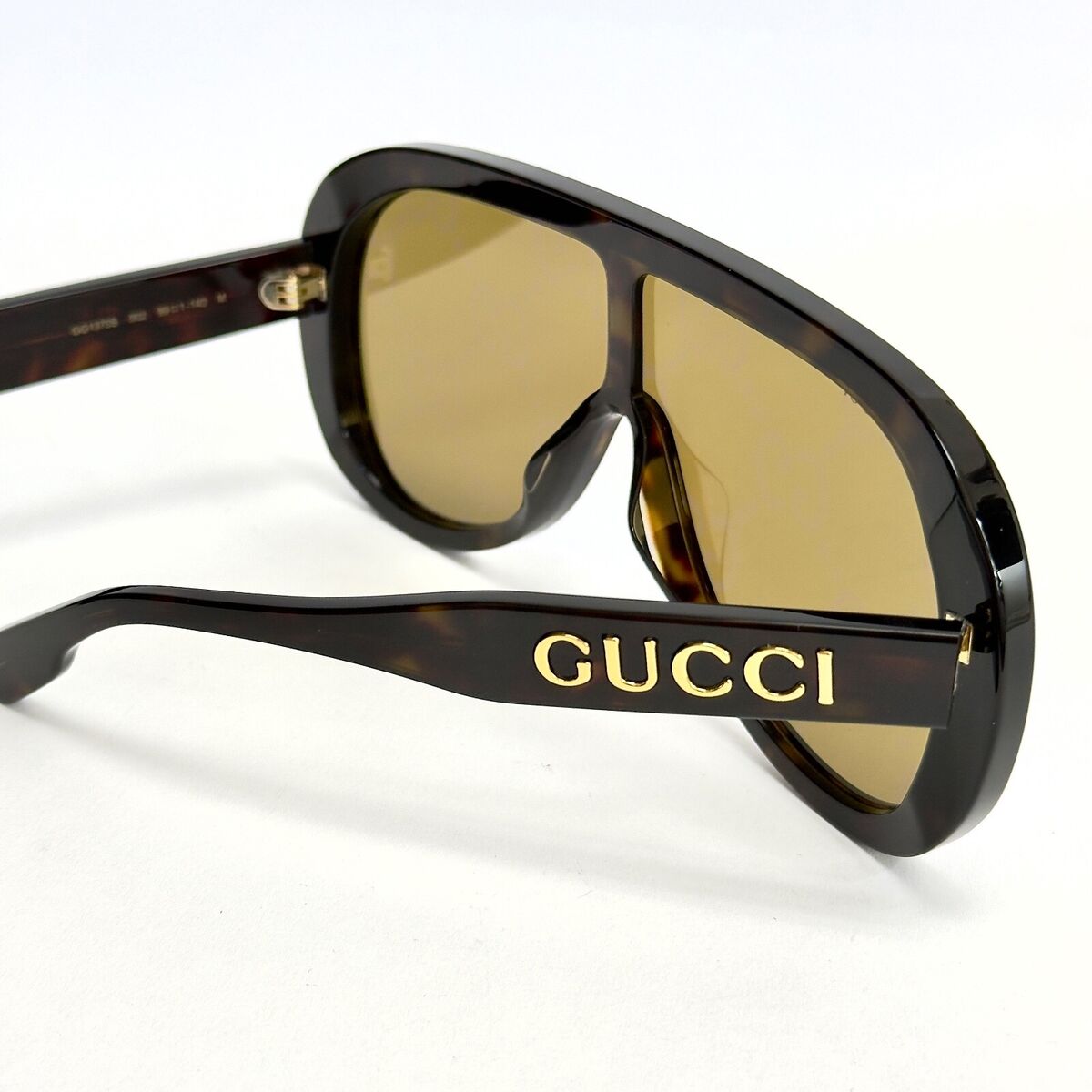 GUCCI 1370 Havana Blue Print Mirror Gg1370S Aviator Mask GUCCI 1370 Havana Blue Print Mirror Gg1370S Aviator Mask