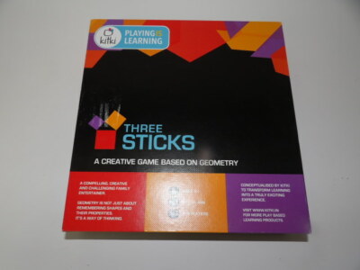 Kitki THREE STICKS Math Creative & Challenging Math Puzzles Ages 8+ Geometry