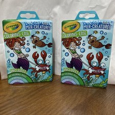 Crayola Mer-Creatures Coloring Case for Kids - Includes 40 Coloring Pages 2 Pack