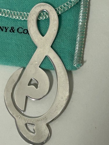 Tiffany & Co Sterling Silver Music Note Treble Clif Bookmark - Picture 6 of 8