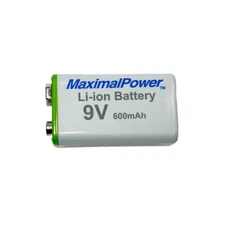 Non-OEM 9-Volt Li-Ion Rechargeable Battery HIGH CAPACITY 600mAh 9V Block
