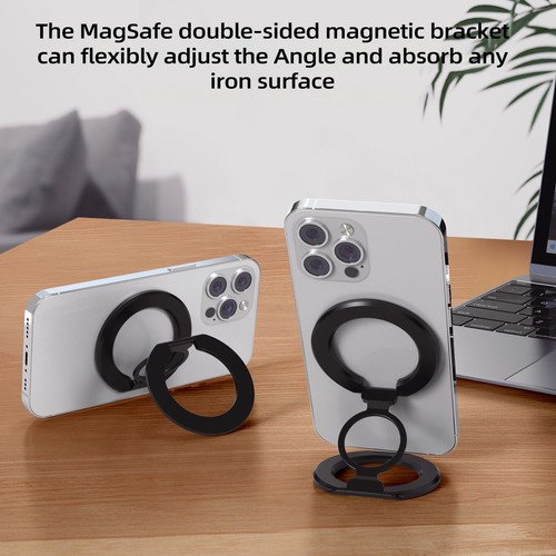 Double-sided Magnetic Phone Holder 360° Rotating 180° Flip Srtrong Magnet Mount - Picture 10 of 13